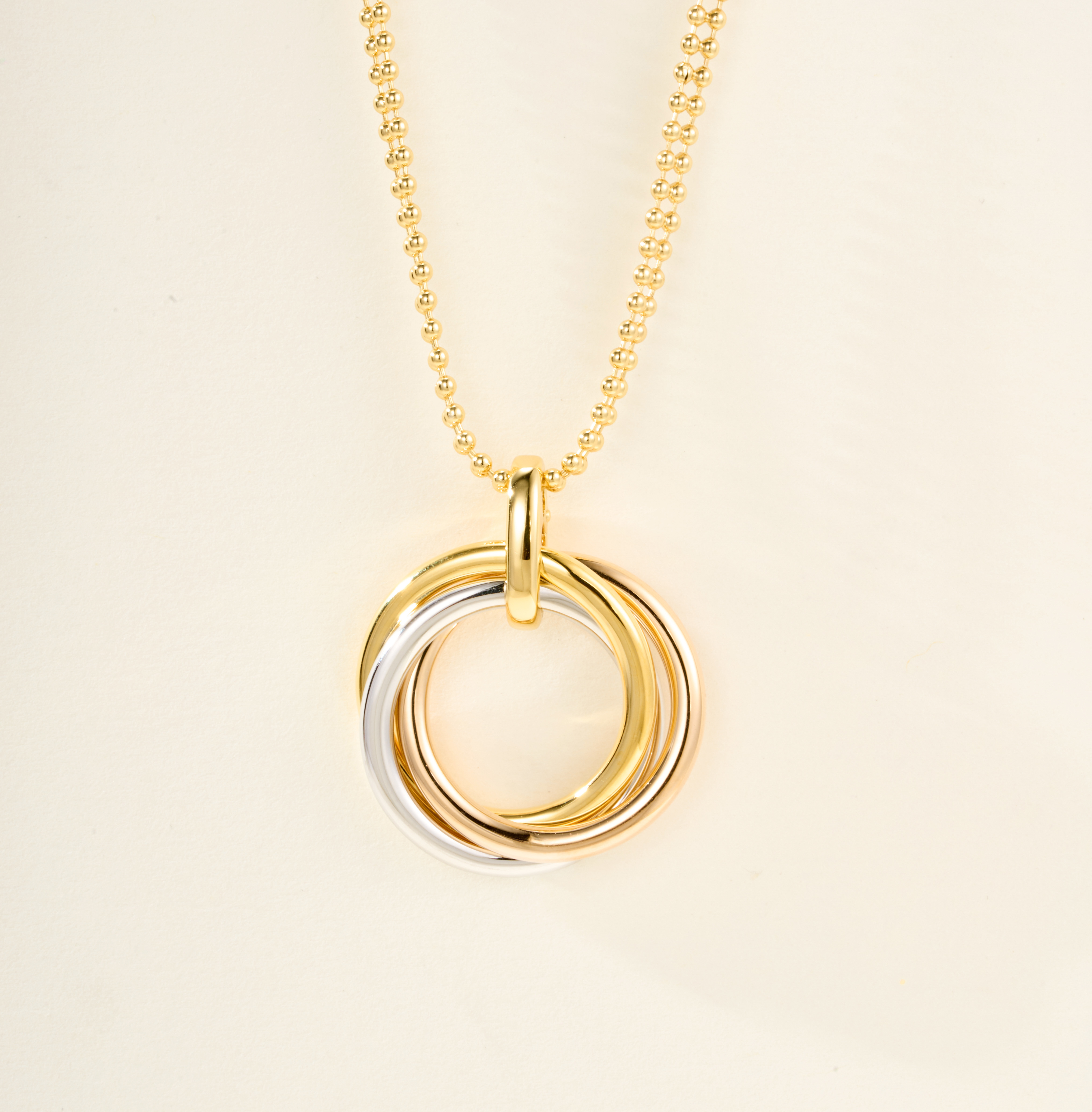Cartier Trinity Tri-Color Ring Large Necklace - SUPER-MIRROR