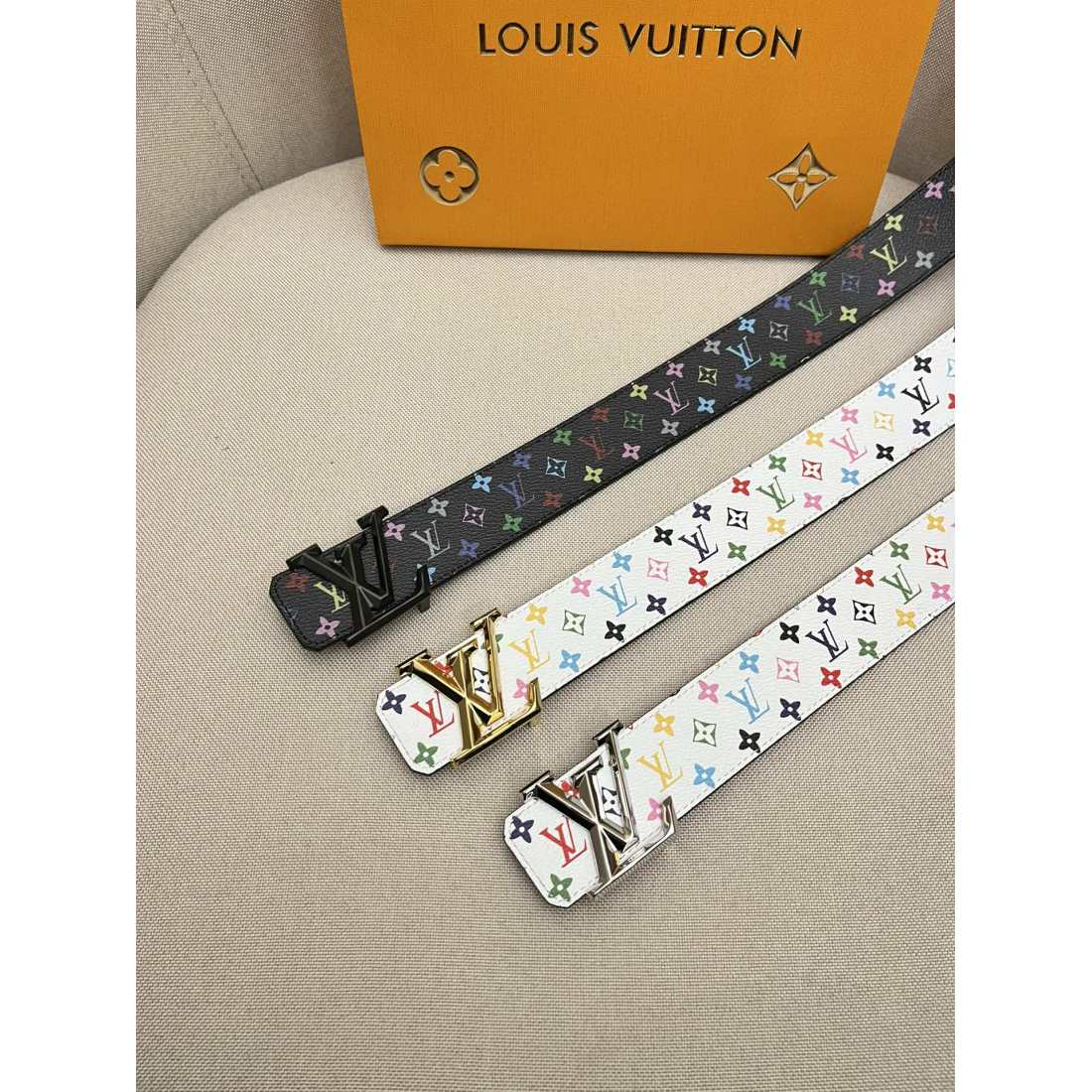 Lv Top Layer Cowhide 24k Pure Steel Buckle Men's Belts - Ultra-Collection - Image 2