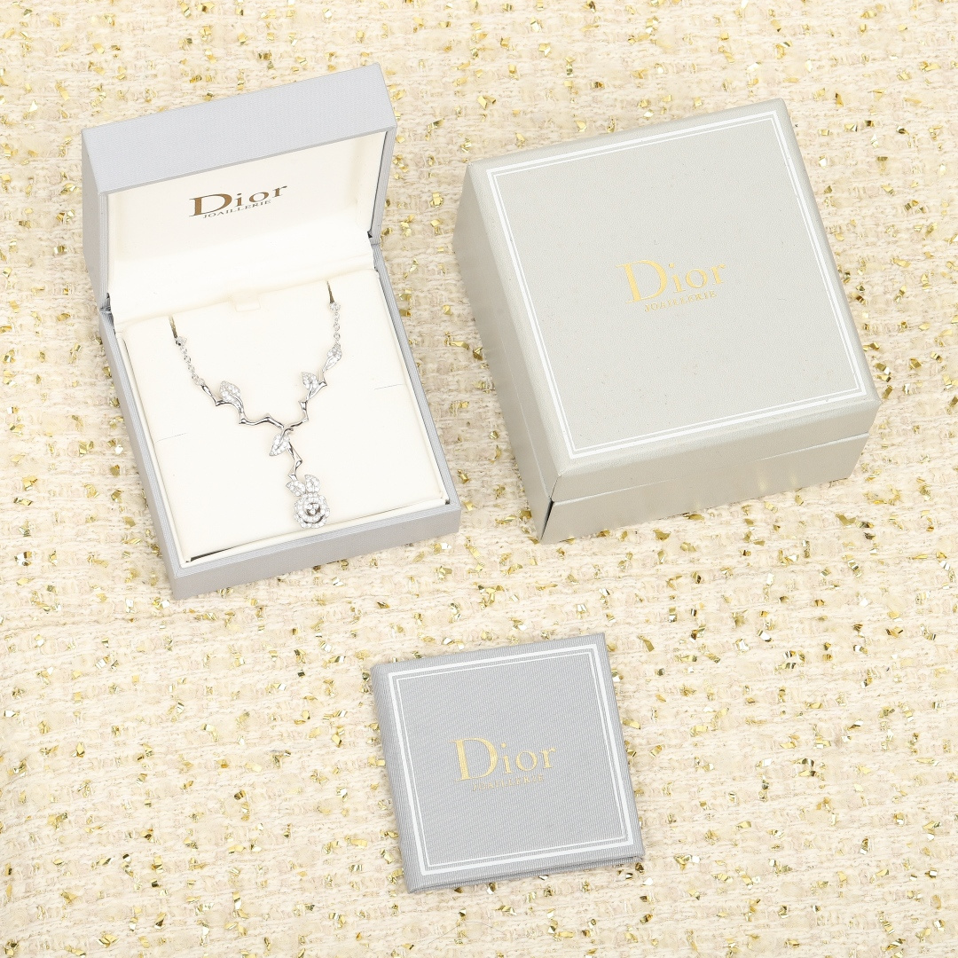 Dior Rose Dior Bagatelle Collection Jewelry Diamond Necklace. - PONI - Image 3