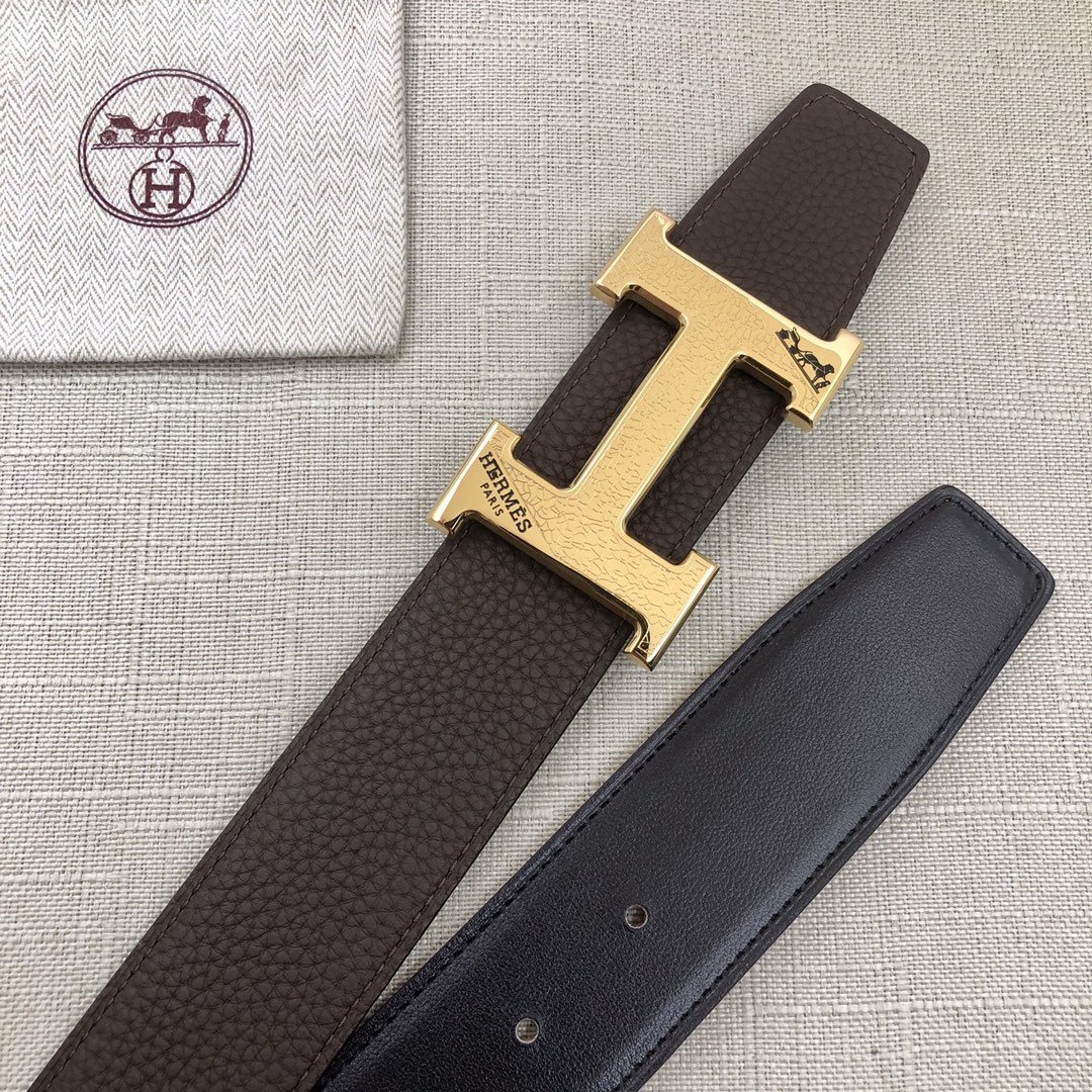 Hermes H Belt Buckle Reversible Black For Women, Women Belt #4 - Image 5