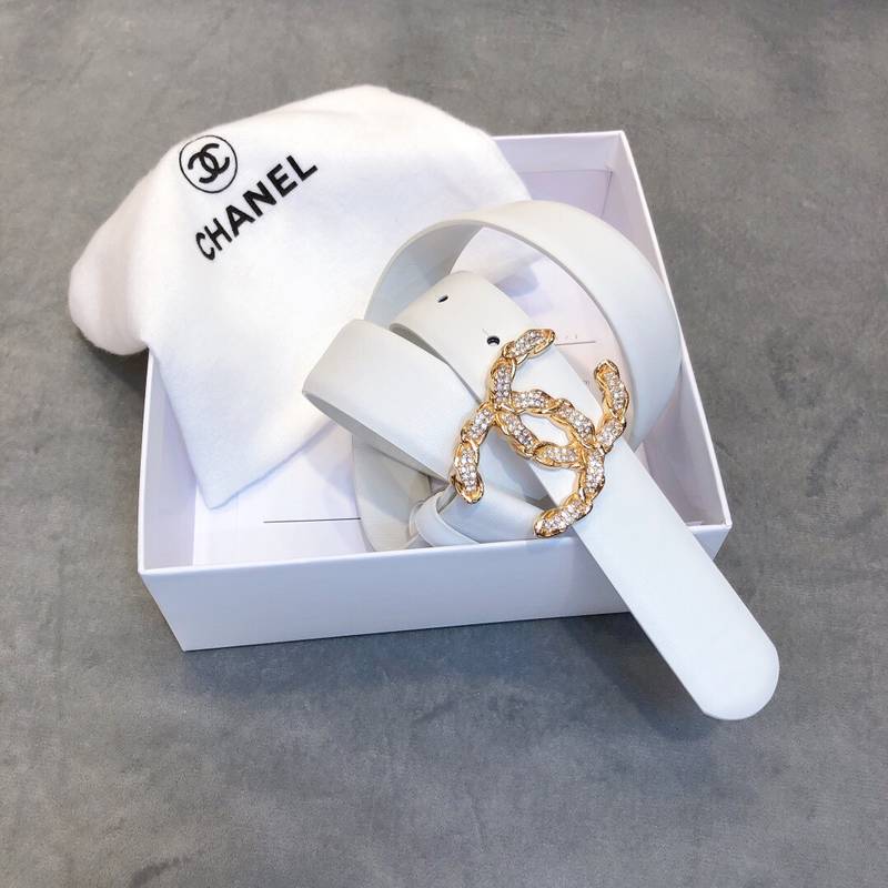 Chanel Belt With Double C Buckle White Women Belt #2 - Image 5
