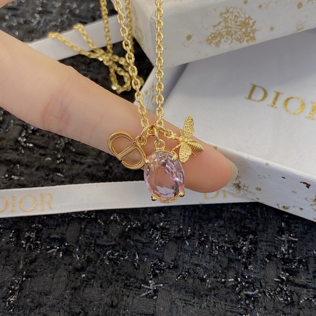 Dior Jewelry Necklace DIOR Pink Crystal Necklace - PONI - Image 6