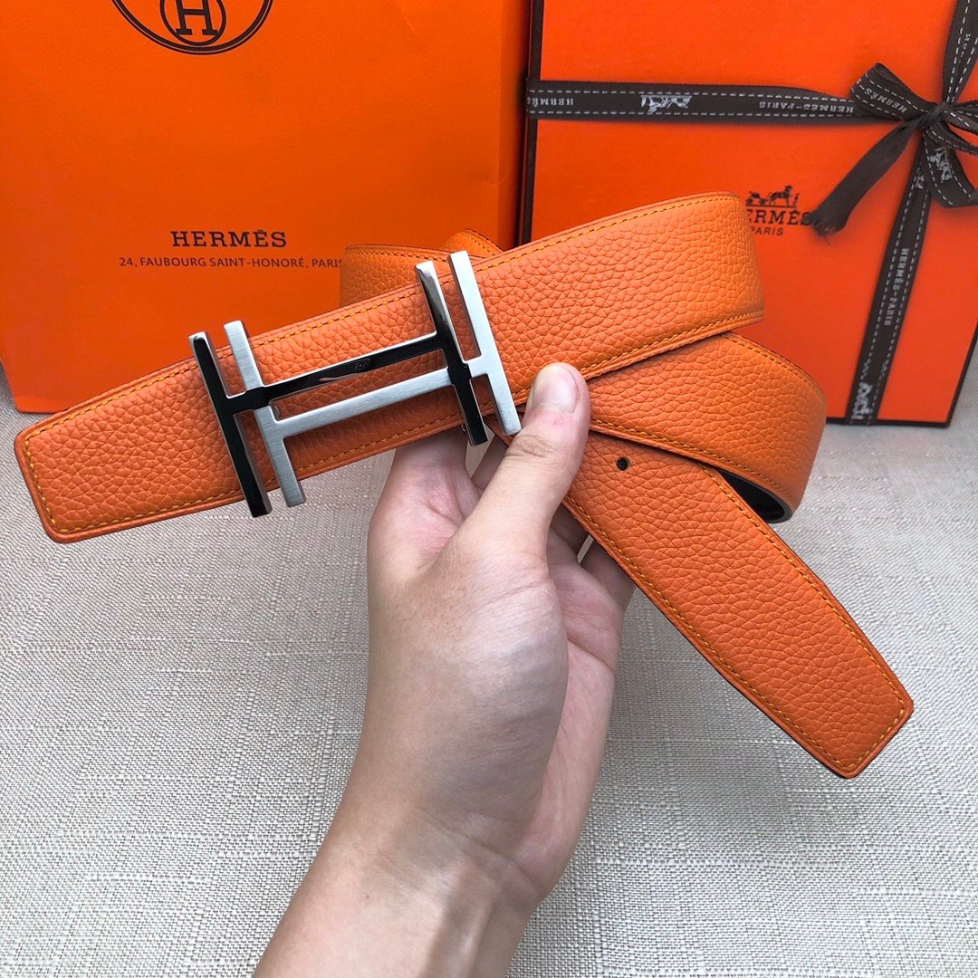 Hermes H Belt Buckle Reversible Brown For Women, Women Belt #11 - Image 2