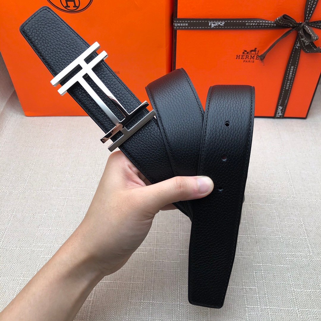 Hermes H Belt Buckle Reversible Black For Women, Women Belt #15 - Image 2