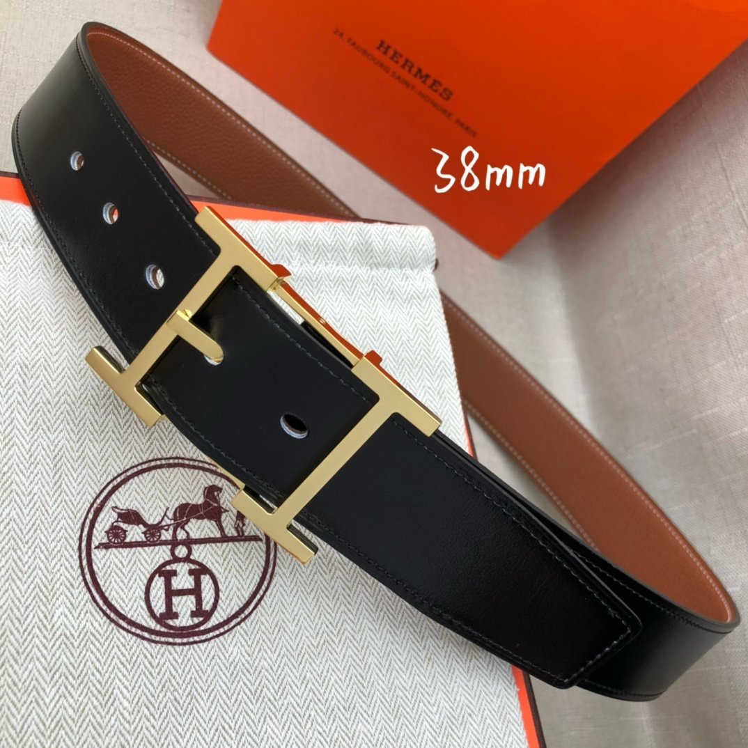 Hermes H Belt Buckle Reversible Brown For Women, Women Belt #4 - Image 5