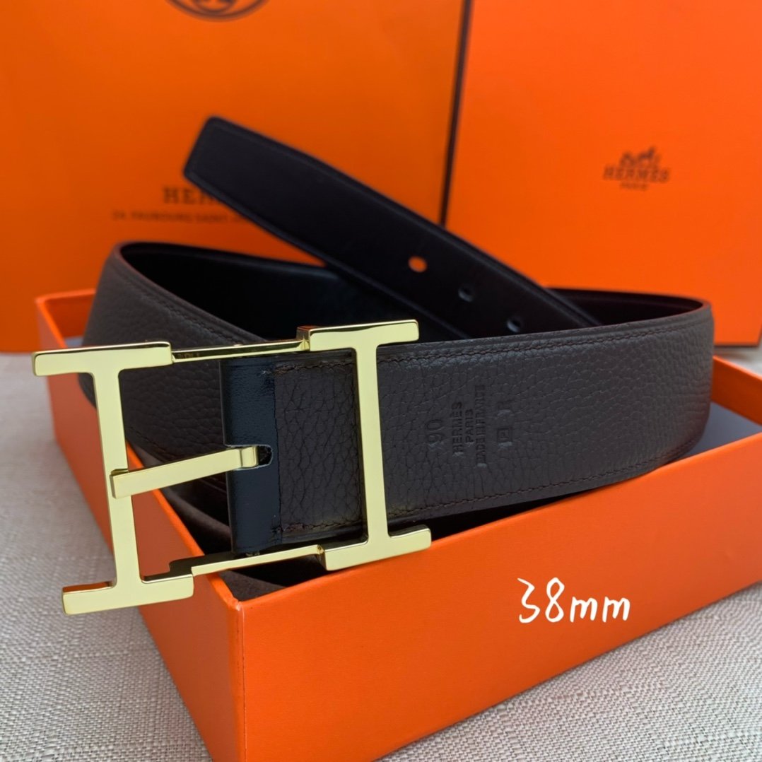 Hermes H Belt Buckle Reversible Black For Women, Women Belt #7 - Image 2