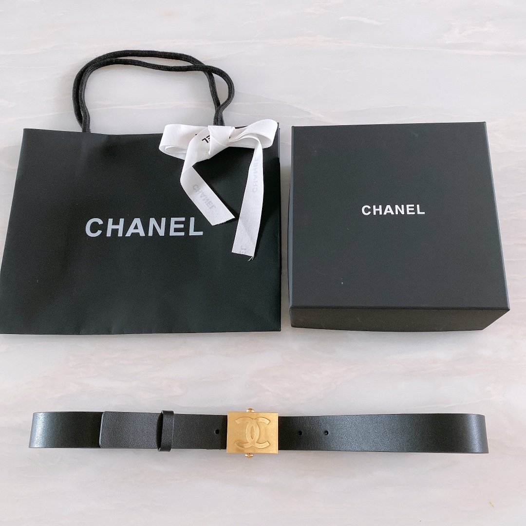 Chanel Belt With Ribbon Buckle Black Women Belt #1 - Image 5