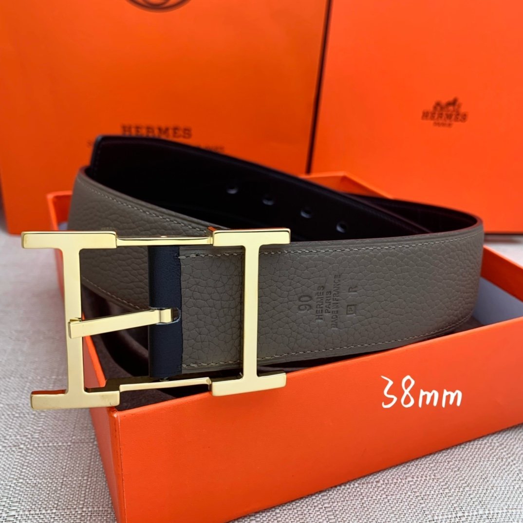 Hermes H Belt Buckle Reversible Brown For Women, Women Belt #1 - Image 7