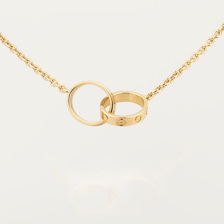 Cartier gold double circle necklace - Image 3