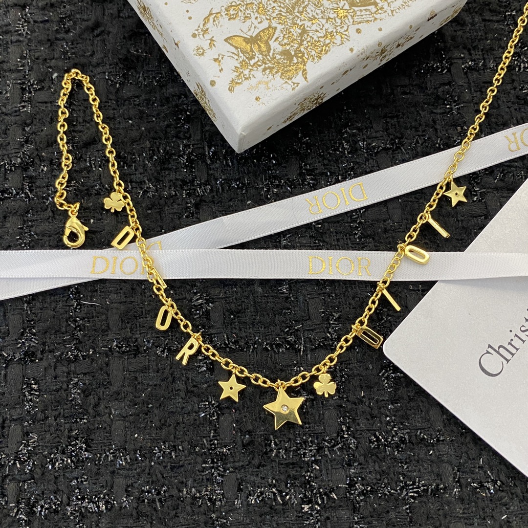 Dior Jewelry Necklace letter tassel necklace - PONI - Image 8