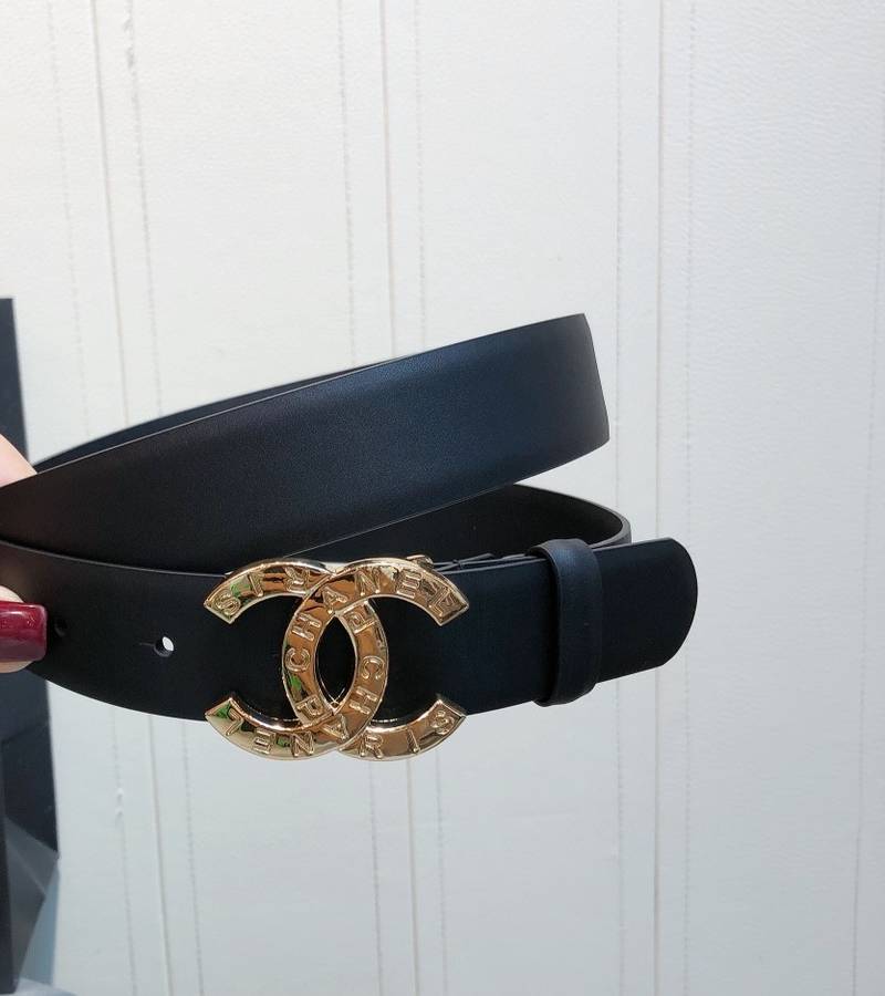 Chanel Belt With Double C Buckle Black With Full Gold Toned Hardware Women Belt - Image 3