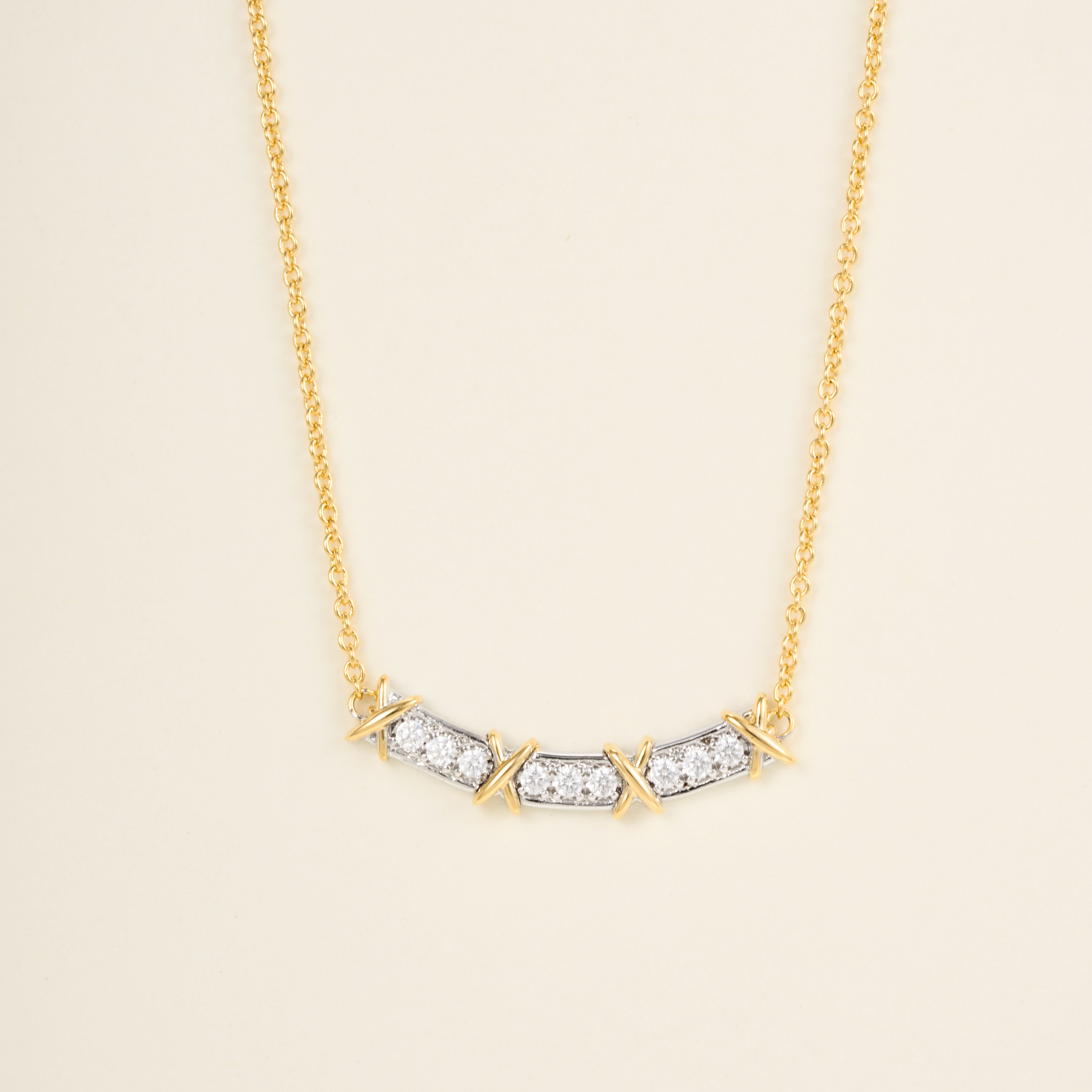 Tiffany T-Schlumberger Collection Diamond Necklace. - SUPER-MIRROR