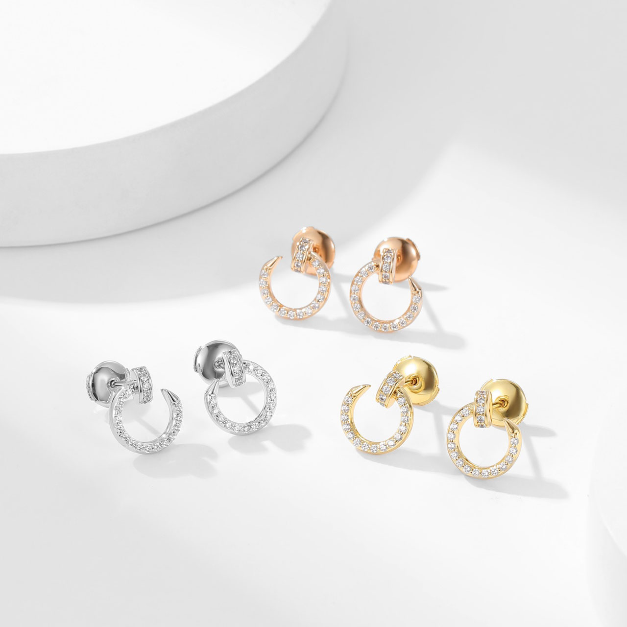 Cartier Juste un Clou Earrings Full Diamond (Mini Version). - SUPER-MIRROR