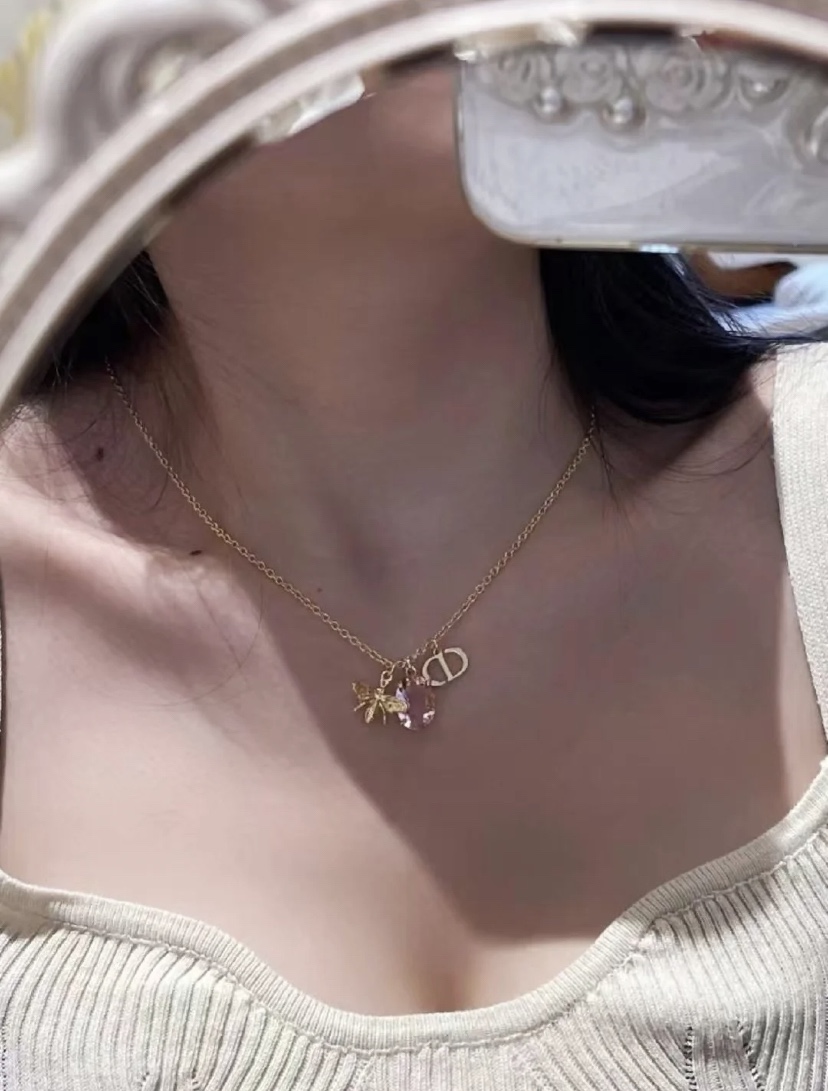 Dior Jewelry Necklace DIOR Pink Crystal Necklace - PONI - Image 9