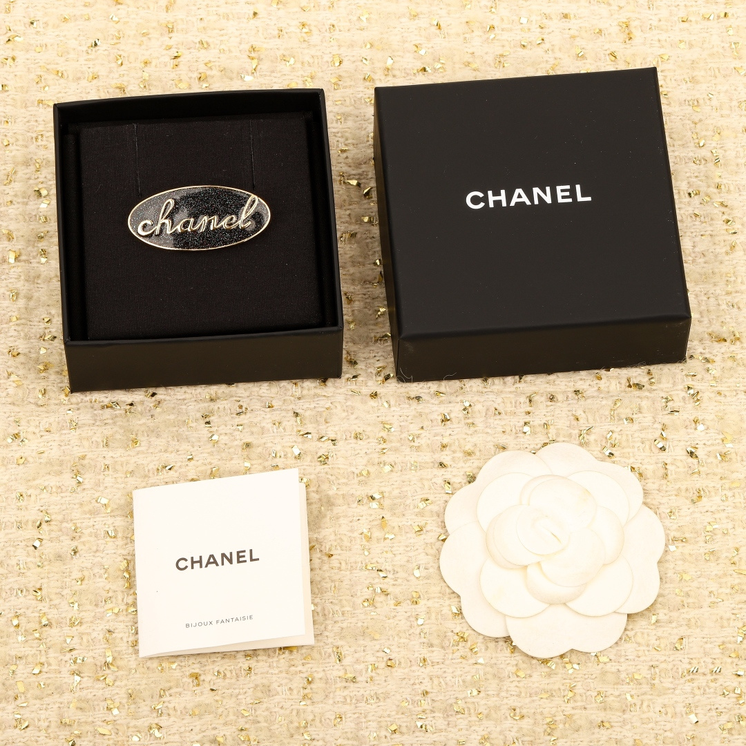 Chanel Alphabet Enamel Brooches