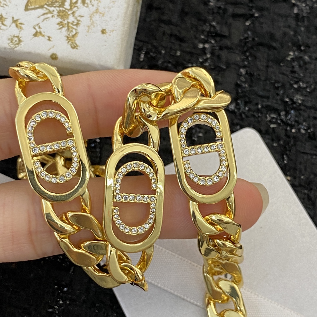 Dior Jewelry Necklace metal CD letter clavicle chain - PONI - Image 7