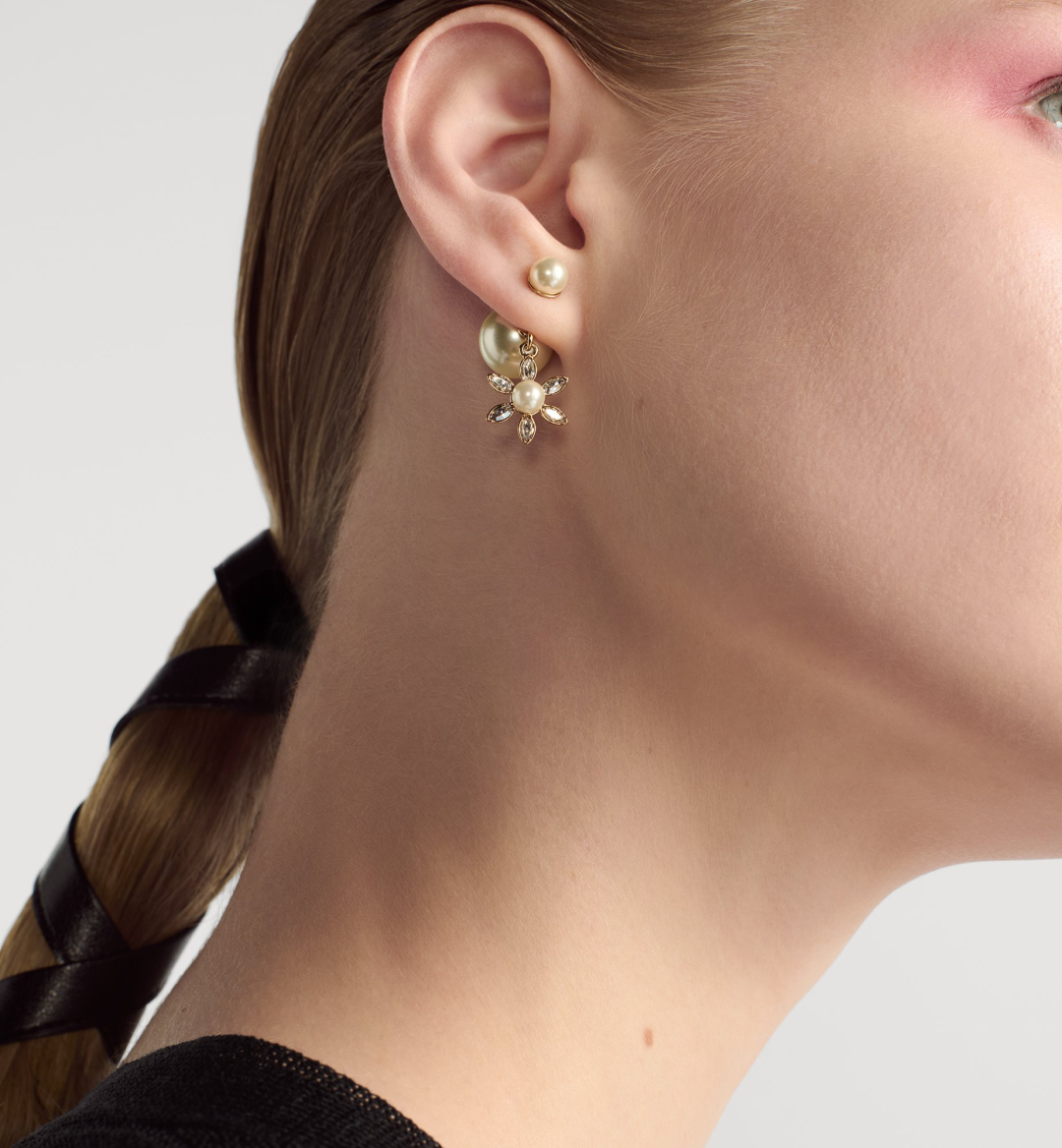 Dior Jewelry Earring Classic CDIogo with Brilliant Sunflower PearlXY85 - PONI - Image 8