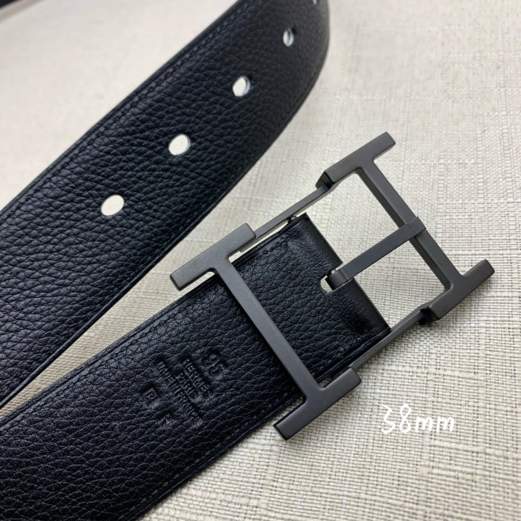 Hermes H Belt Buckle Reversible Black For Women, Women Belt #3 - Image 5