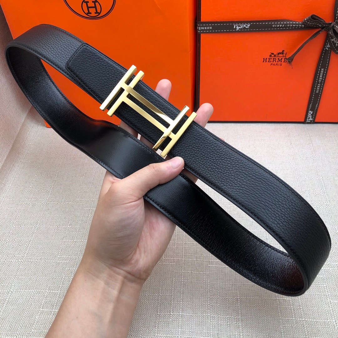 Hermes H Belt Buckle Reversible Black For Women, Women Belt #11 - Image 3