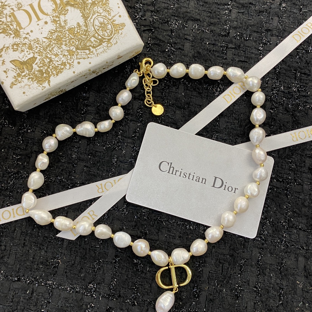 Dior Jewelry Necklace CD Natural Baroque Pearl Necklace - PONI - Image 5