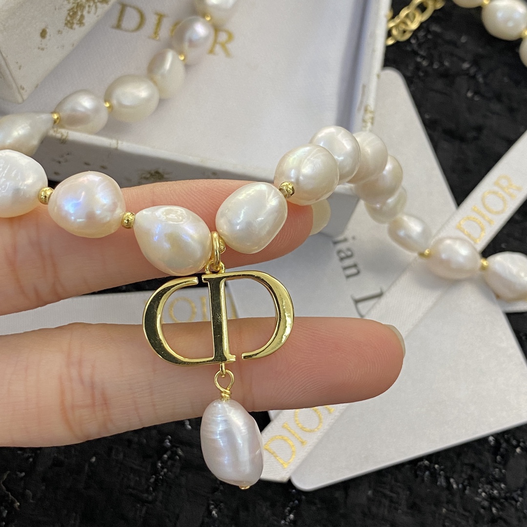 Dior Jewelry Necklace CD Natural Baroque Pearl Necklace - PONI - Image 6