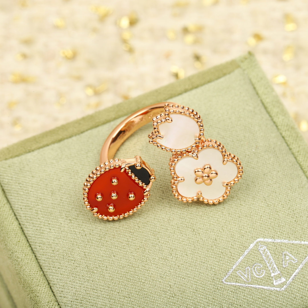Van Cleef & Arpels Rings Jewelry Ladybug ring - SUPER-MIRROR