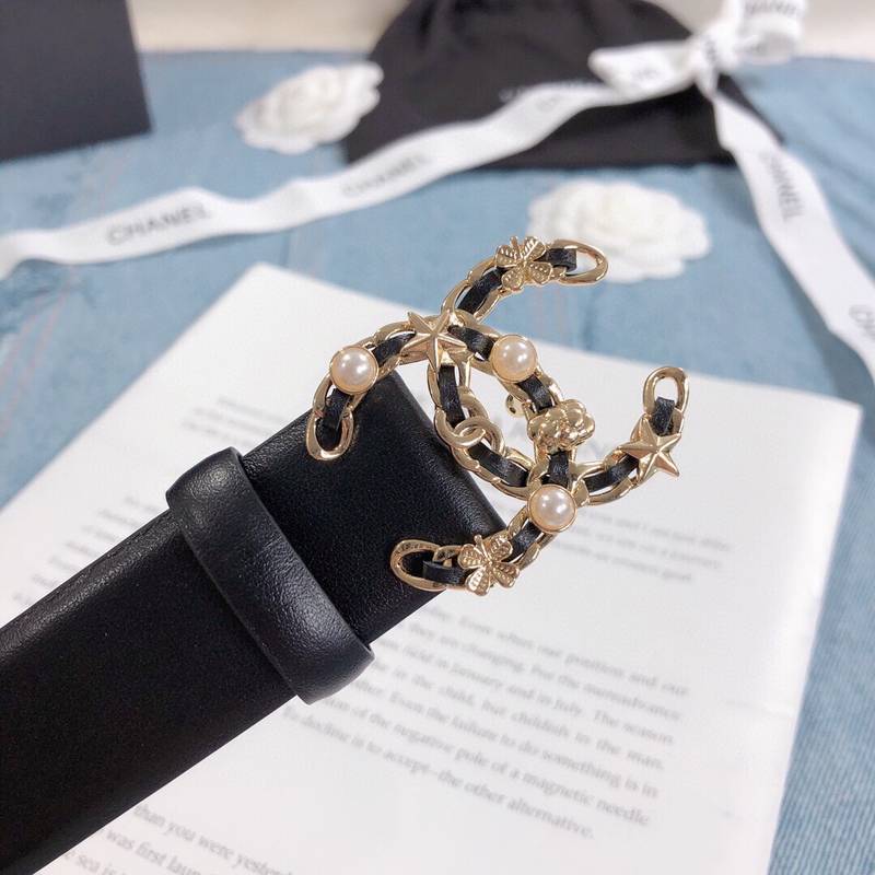 Chanel Belt With Double C Buckle Black Gold Toned Hardware Women Belt - Image 4