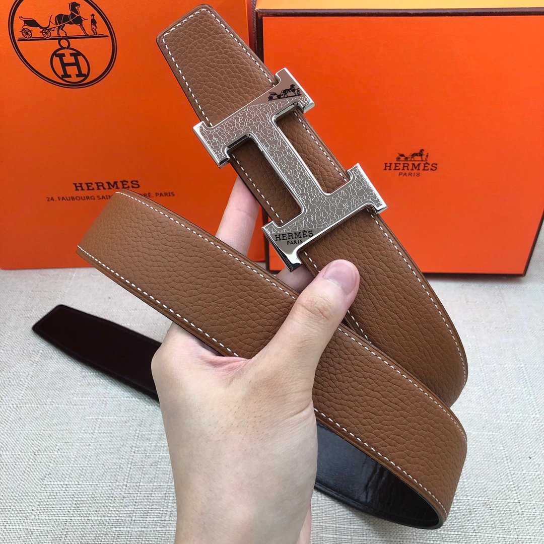 Hermes H Belt Buckle Reversible Black For Women, Women Belt #9 - Image 3