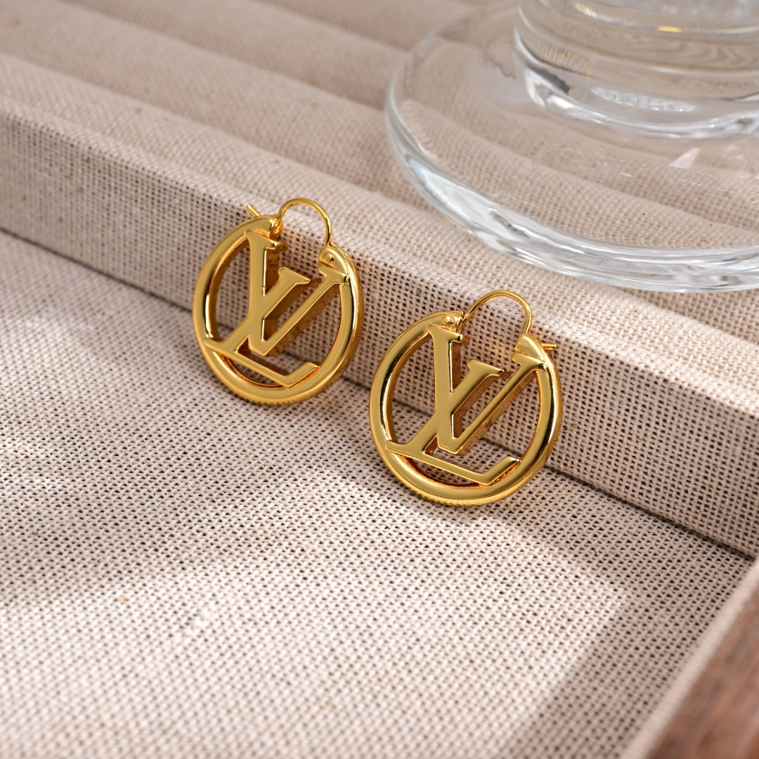 Louis Vuitton Jewelry Earring Hollow Design - SUPER-MIRROR