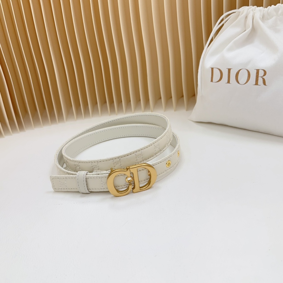 Dior double sided sheepskin with calf leather, Women Belt 20MM - Ultra-Collection - Image 7