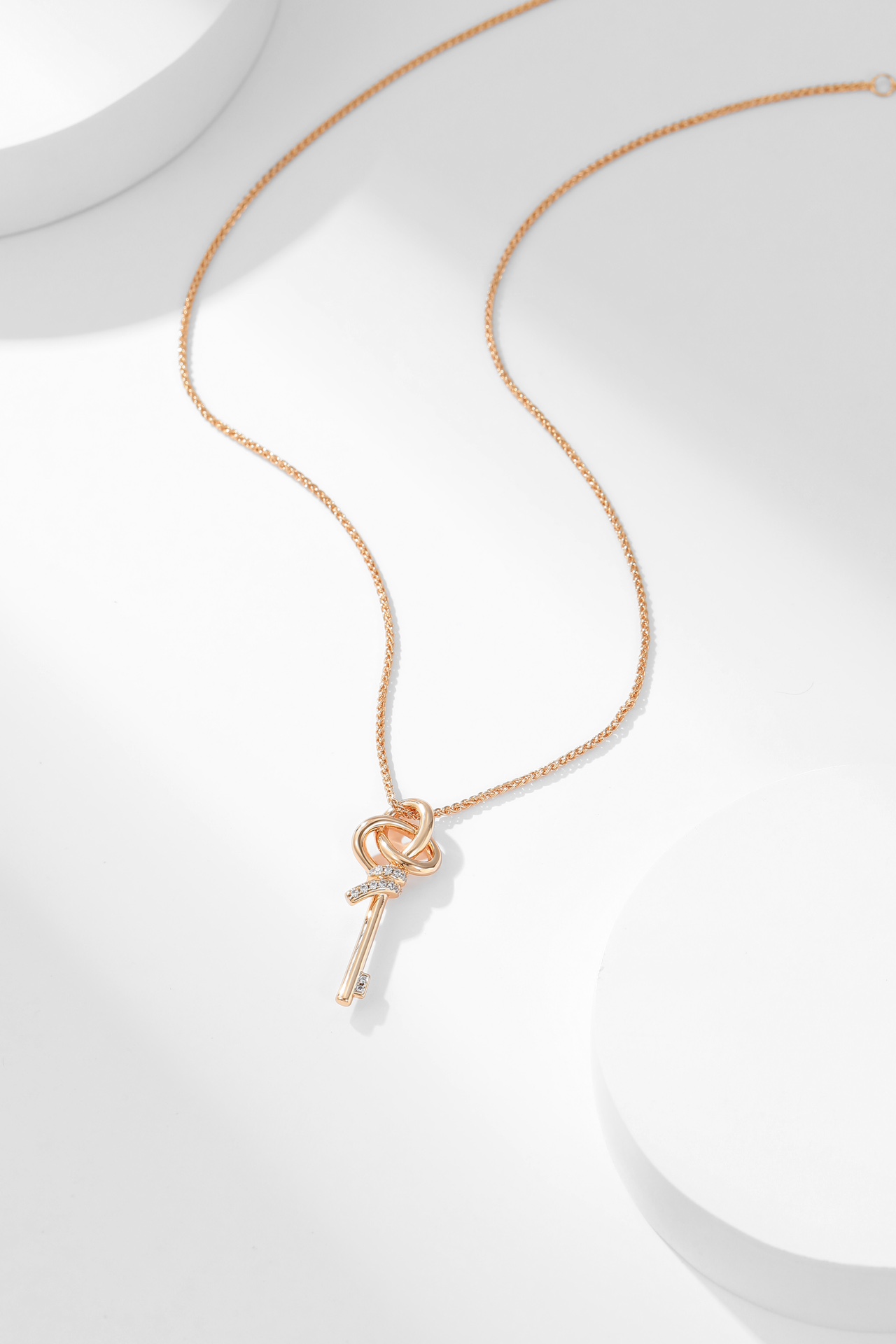 Tiffany Woven Collection Diamond Key Necklace (Small Size). - PONI - Image 5