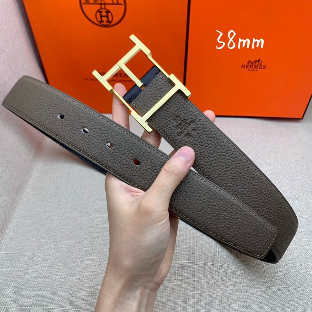 Hermes H Belt Buckle Reversible Brown For Women, Women Belt #1 - Image 2