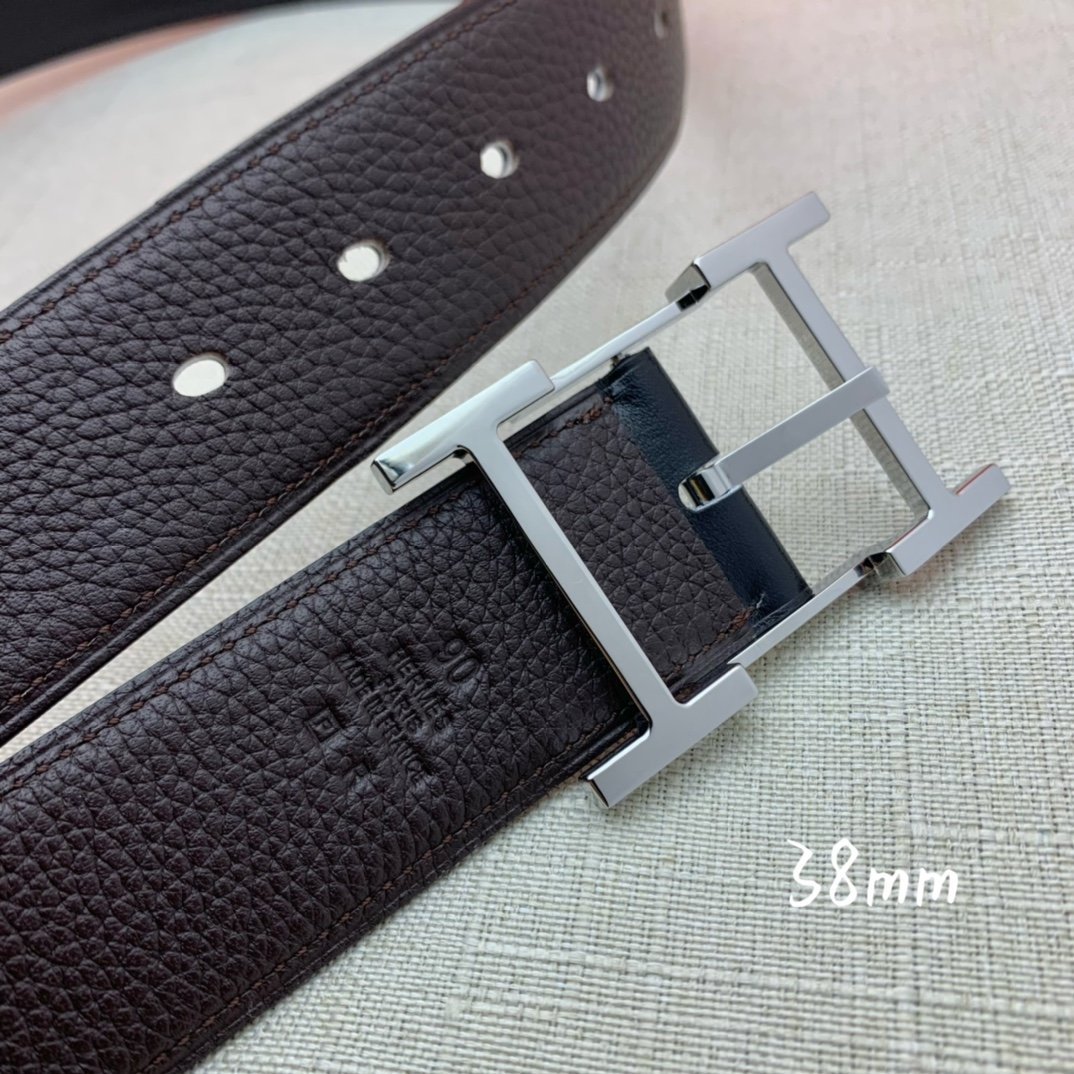 Hermes H Belt Buckle Reversible Black For Women, Women Belt #12 - Image 4