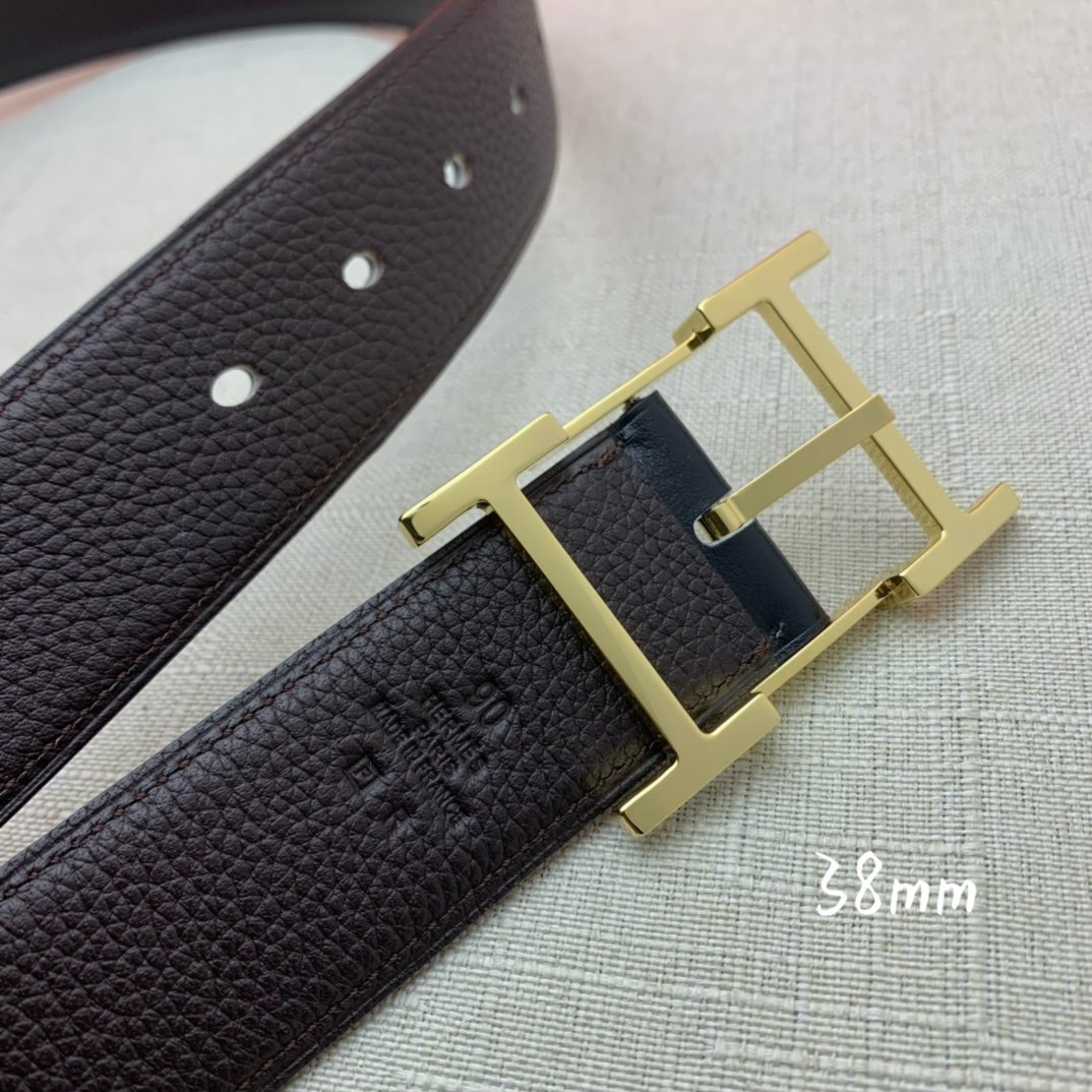Hermes H Belt Buckle Reversible Black For Women, Women Belt #7 - Image 3
