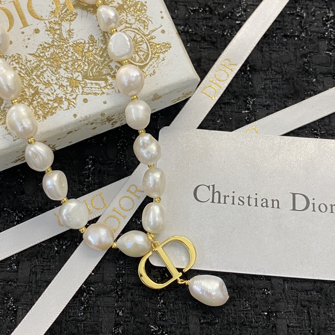 Dior Jewelry Necklace CD Natural Baroque Pearl Necklace - PONI - Image 7