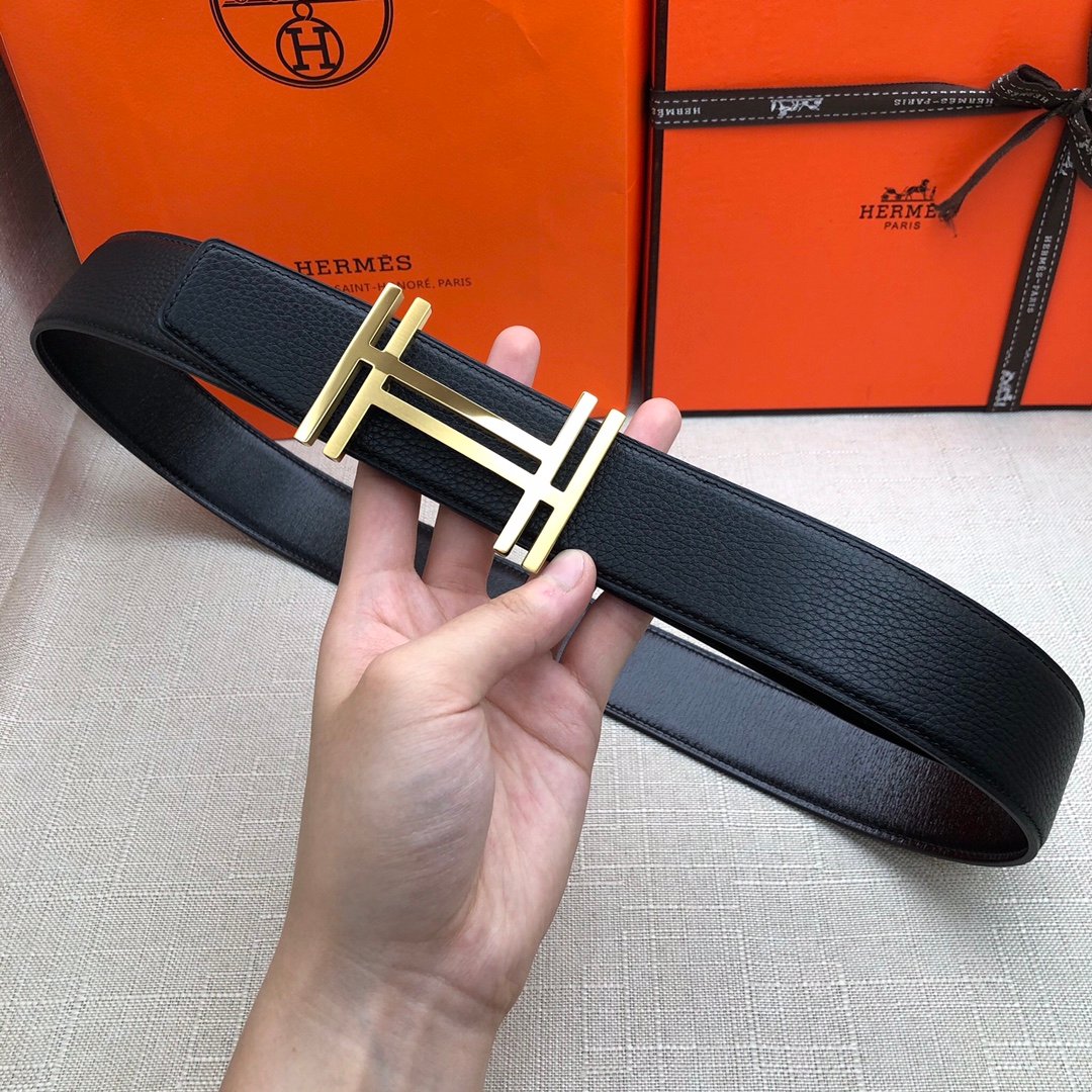 Hermes H Belt Buckle Reversible Black For Women, Women Belt #11 - Image 6