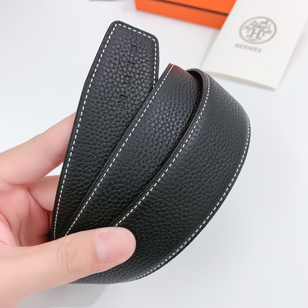 Hermes H Belt Buckle Reversible Black For Women, Women Belt #13 - Image 2