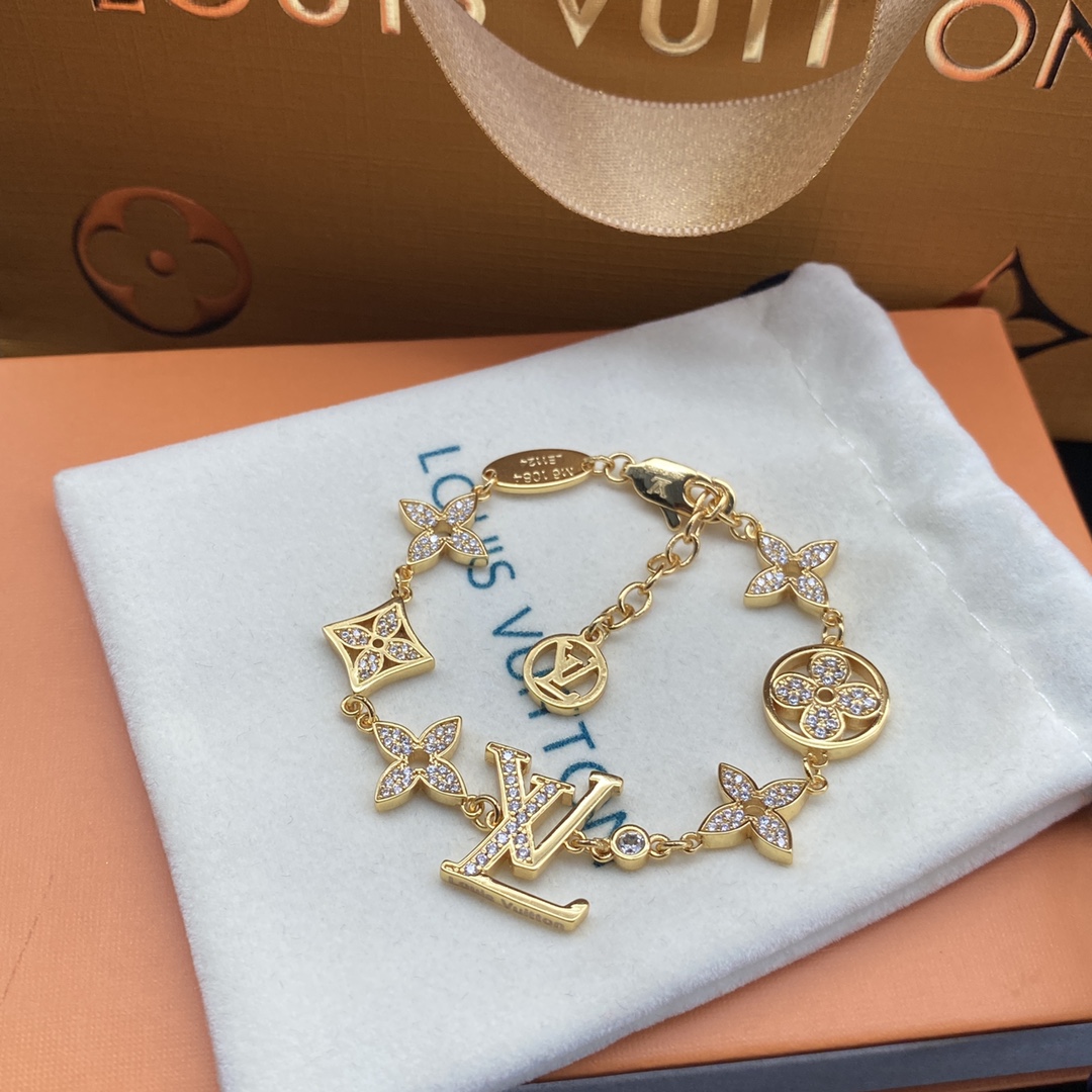 Louis Vuitton Jewelry Bracelets Full Diamond Printing Design - SUPER-MIRROR