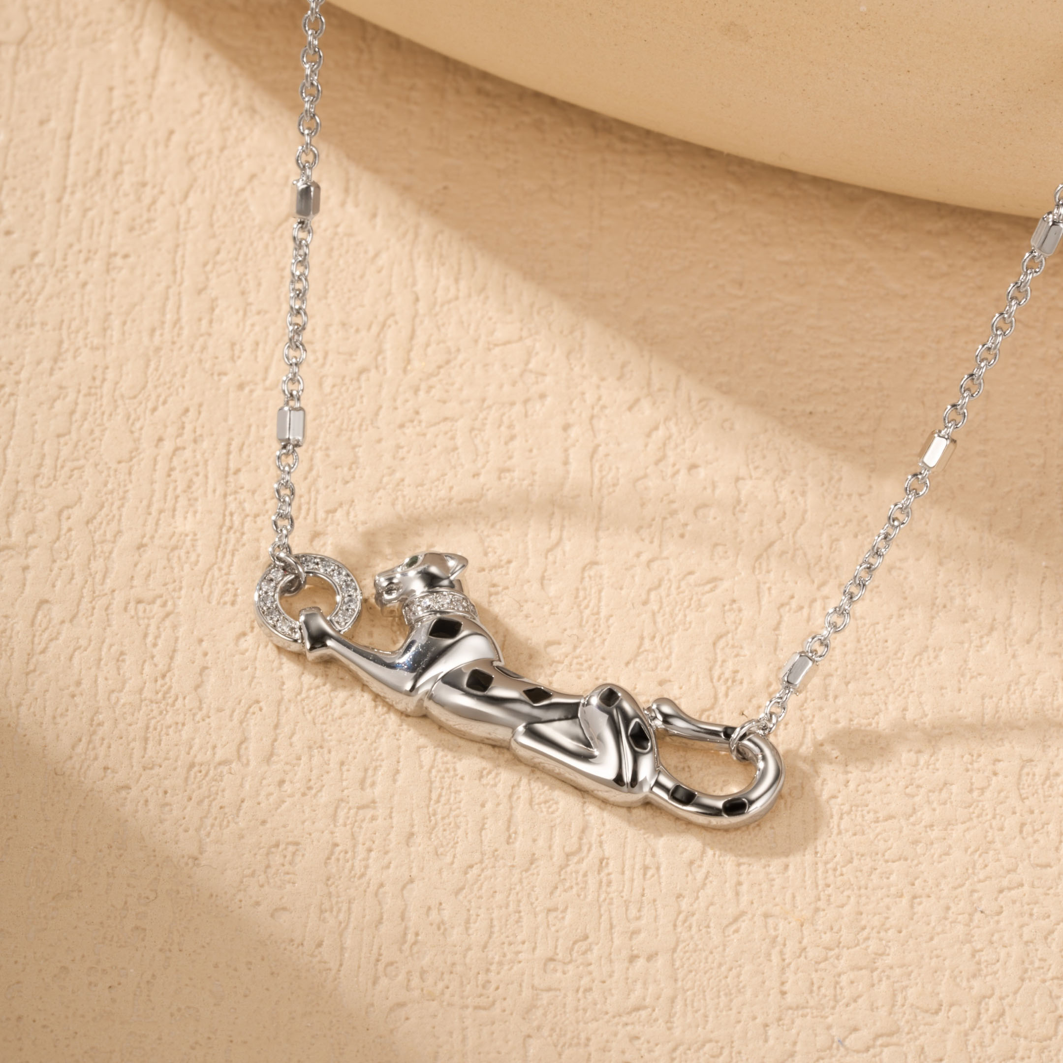 Cartier Panthère de Cartier Collection Inlaid Diamond Necklace.