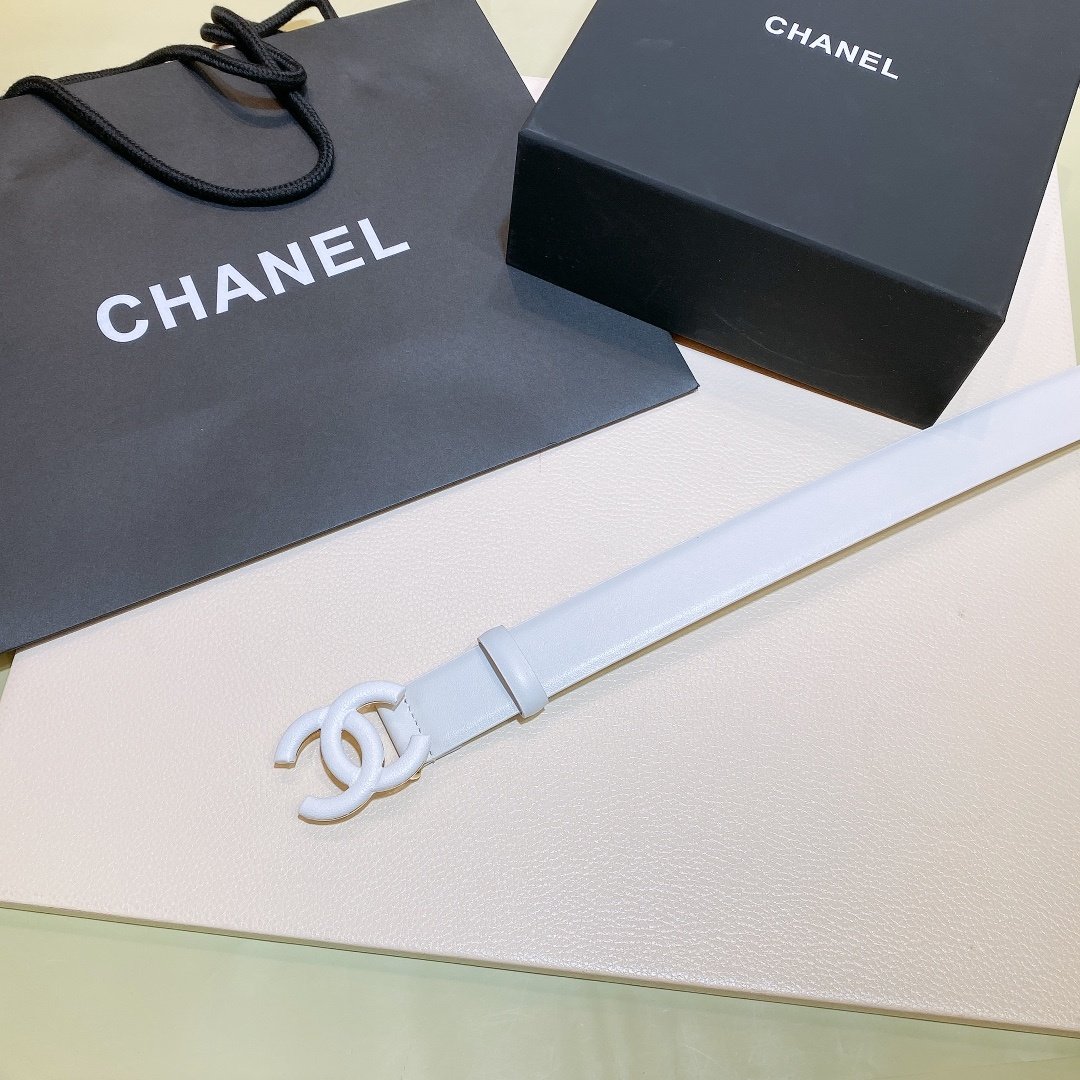 Chanel Belt With Double C Buckle White White-Toned Hardware Women Belt - Image 6