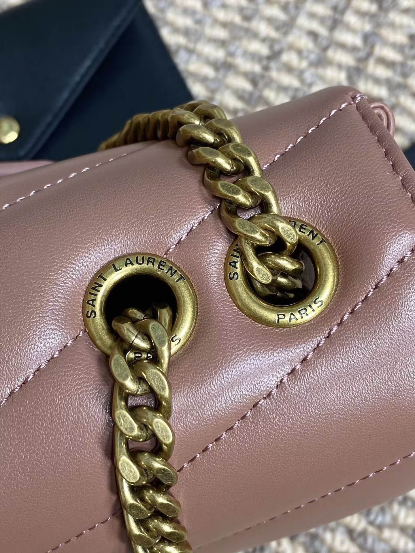 YSL LOULOU small in MATELASS lambskin 24x14x6cm #4 - Image 9