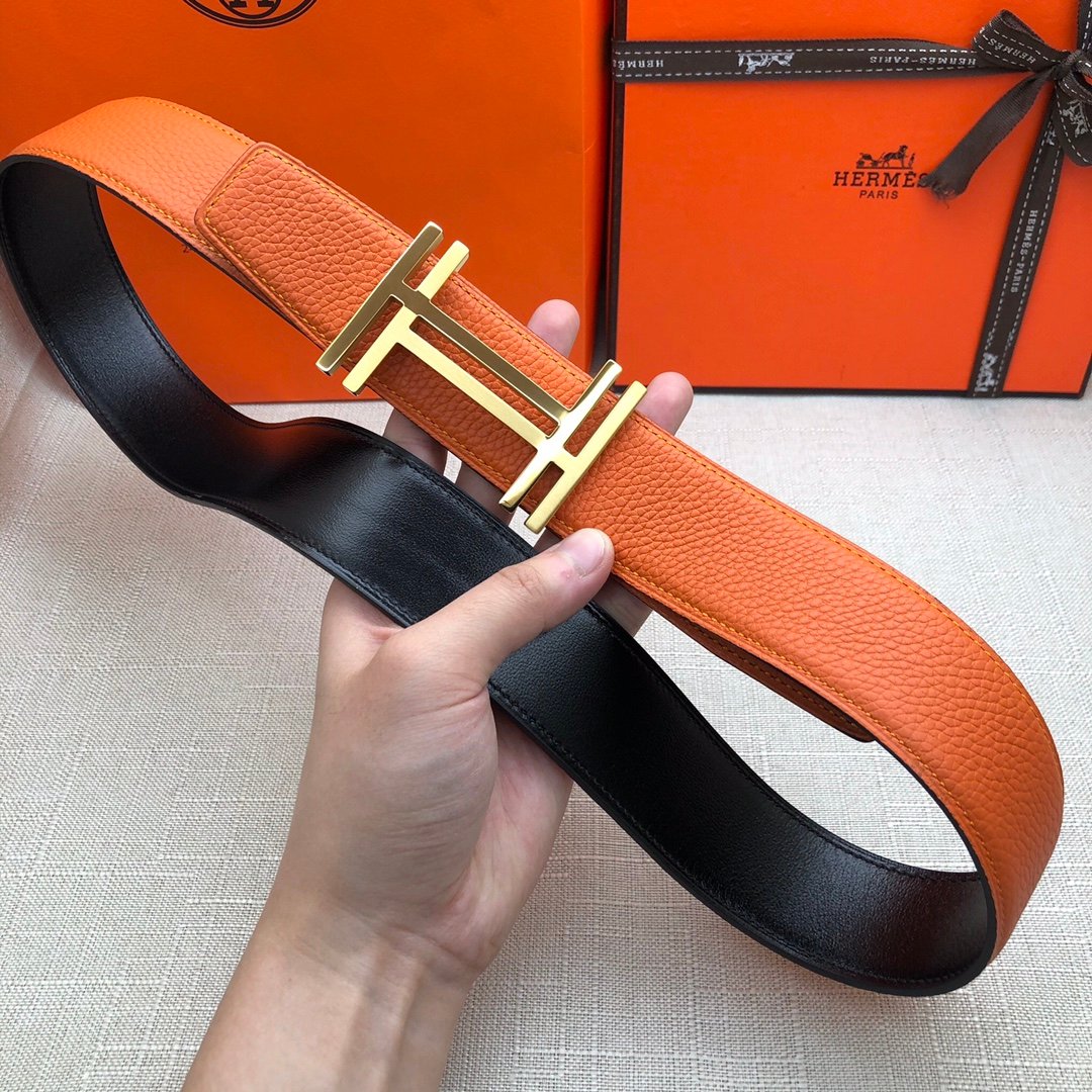 Hermes H Belt Buckle Reversible Brown For Women, Women Belt #10 - Image 2