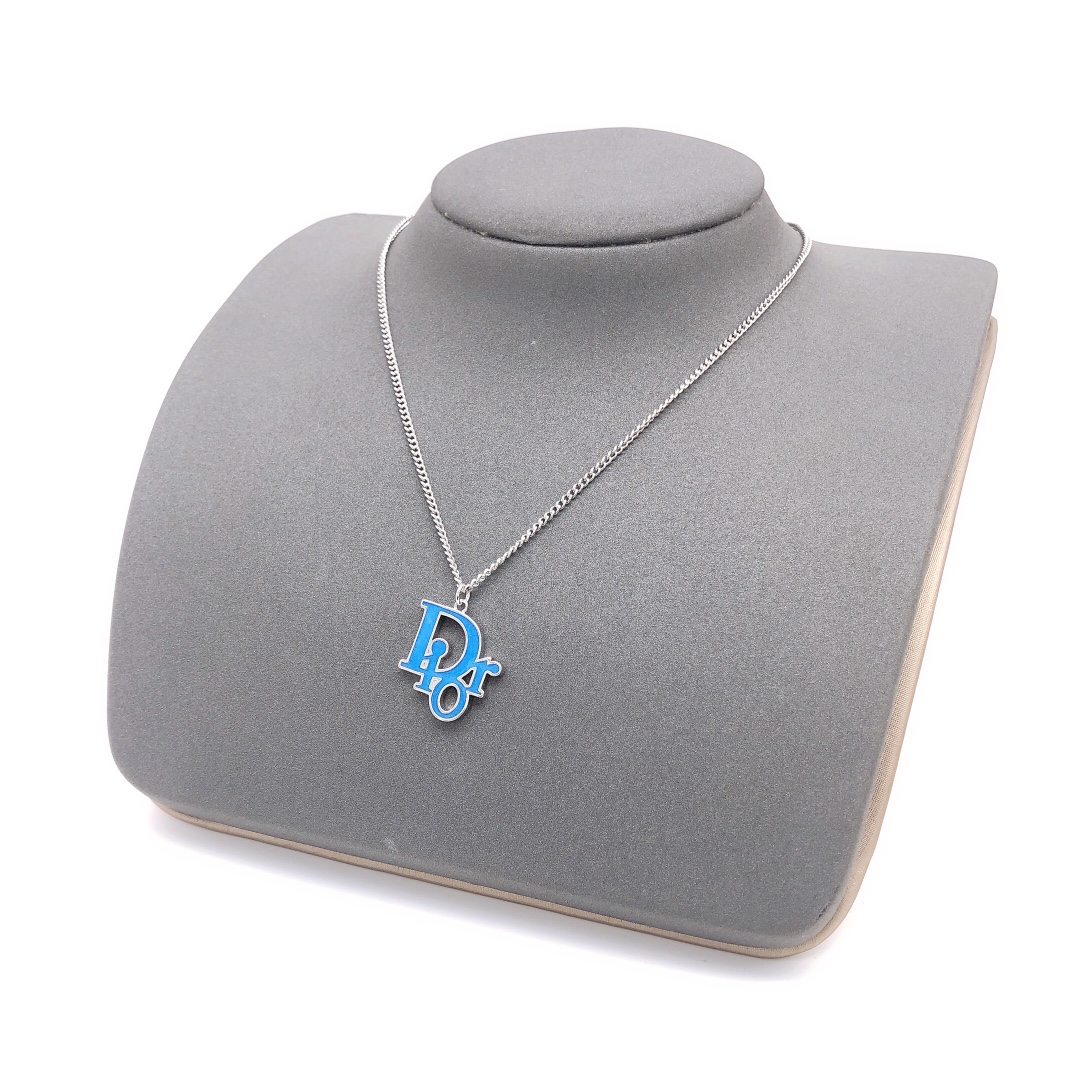Dior Jewelry Necklace DIOR letter blue drops of oil - PONI - Image 3