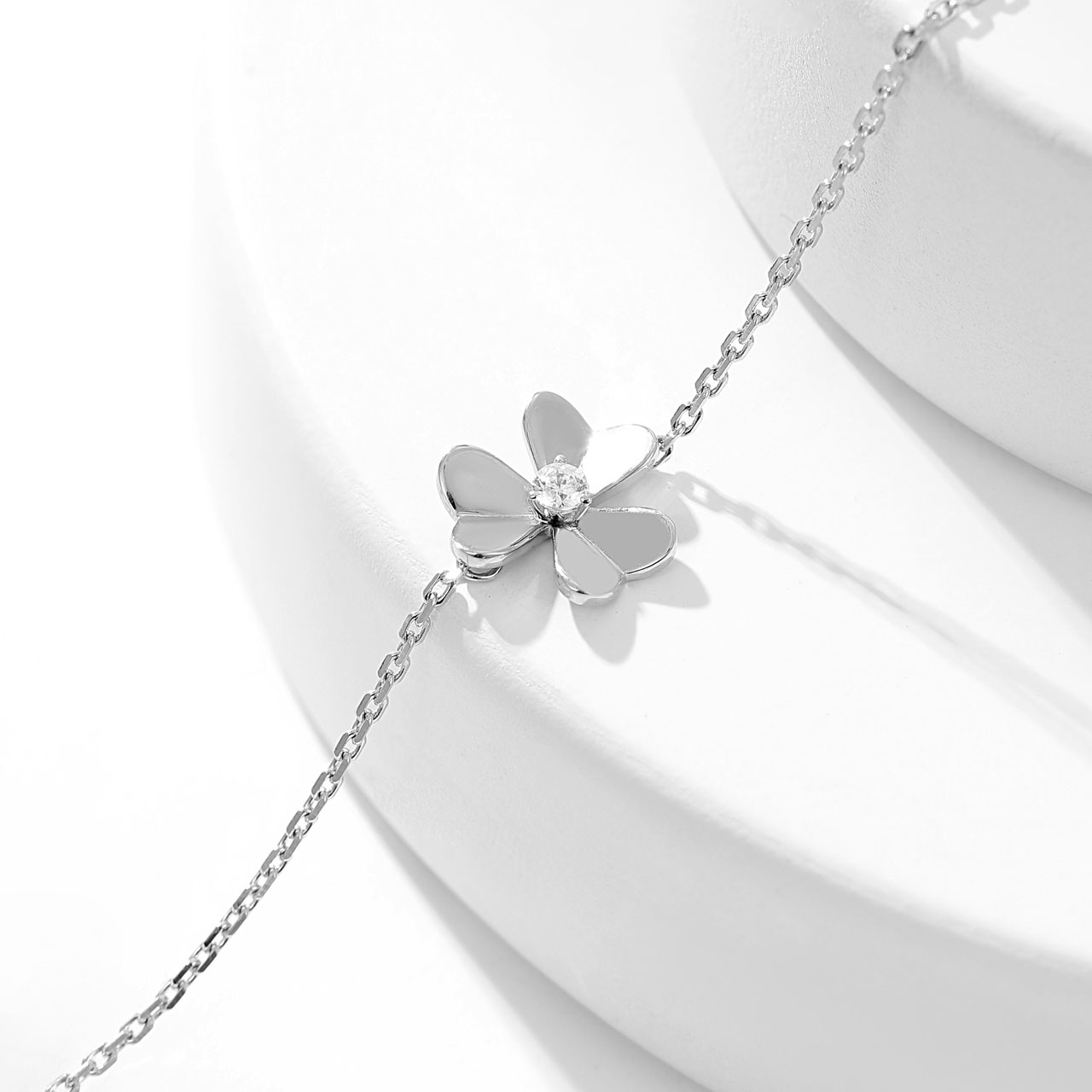 Van Cleef & Arpels Mini Trèfle Sterling Silver Bracelet