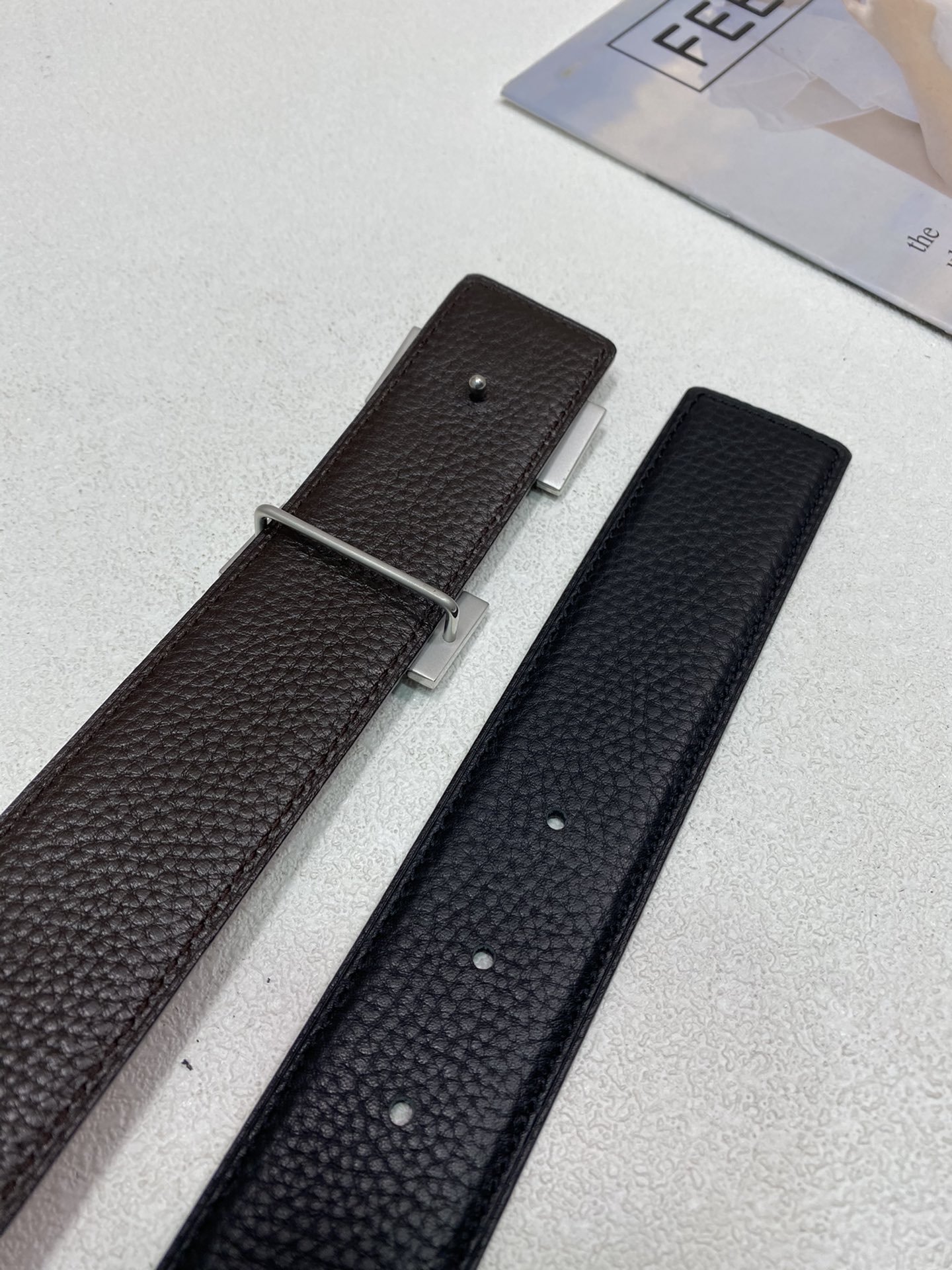 Hermes H Striee Belt Buckle Reversible Black For Women, Women Belt - Image 4