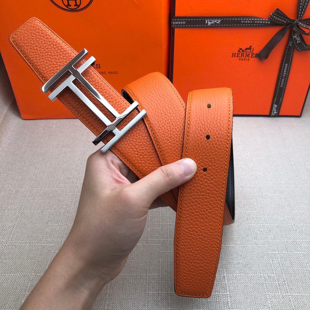 Hermes H Belt Buckle Reversible Brown For Women, Women Belt #11 - Image 3