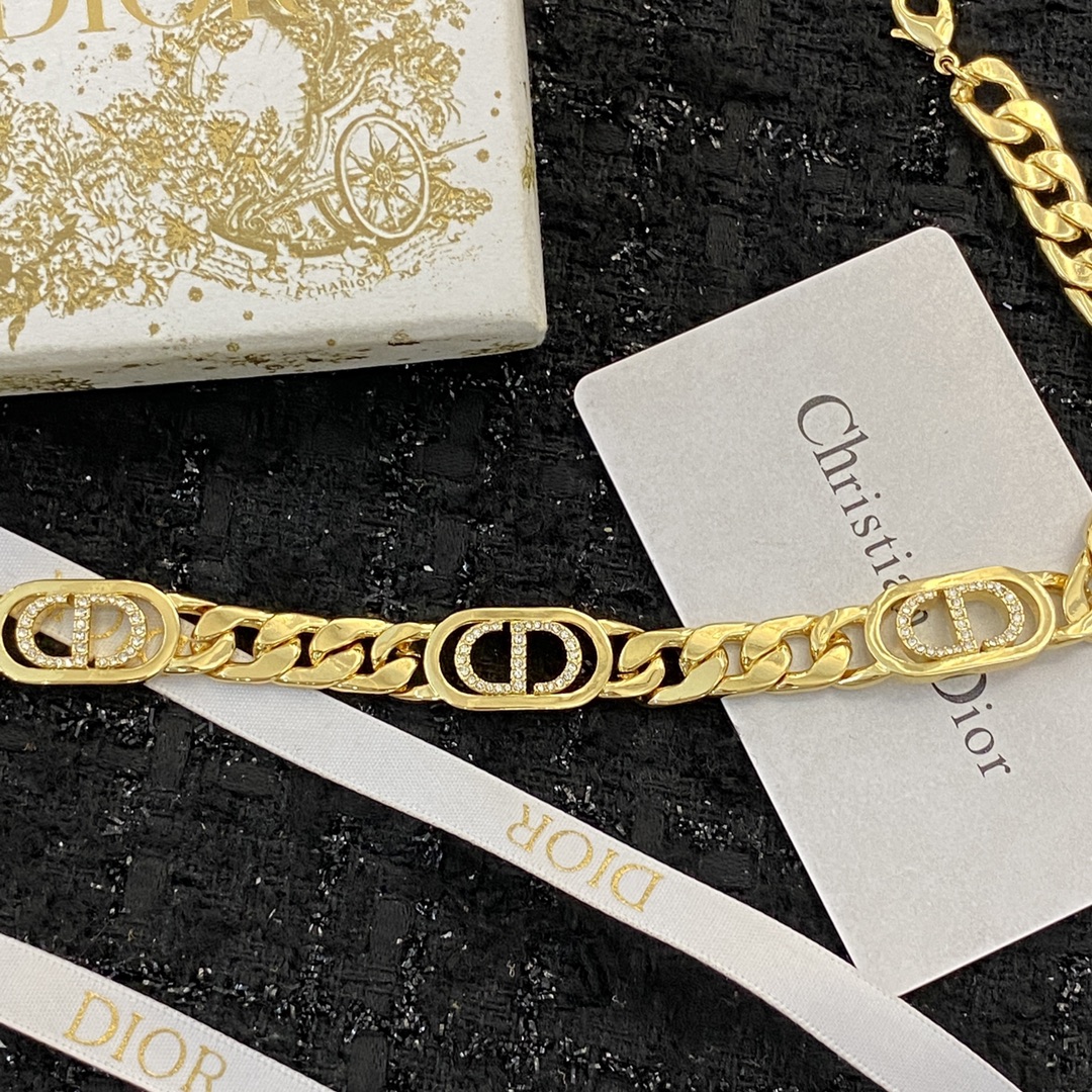 Dior Jewelry Necklace metal CD letter clavicle chain - PONI - Image 5