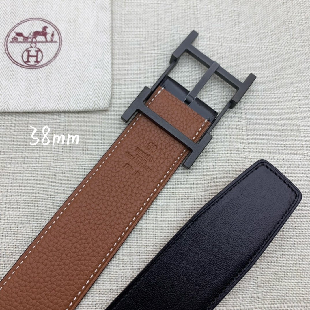 Hermes H Belt Buckle Reversible Brown For Women, Women Belt #5 - Image 7