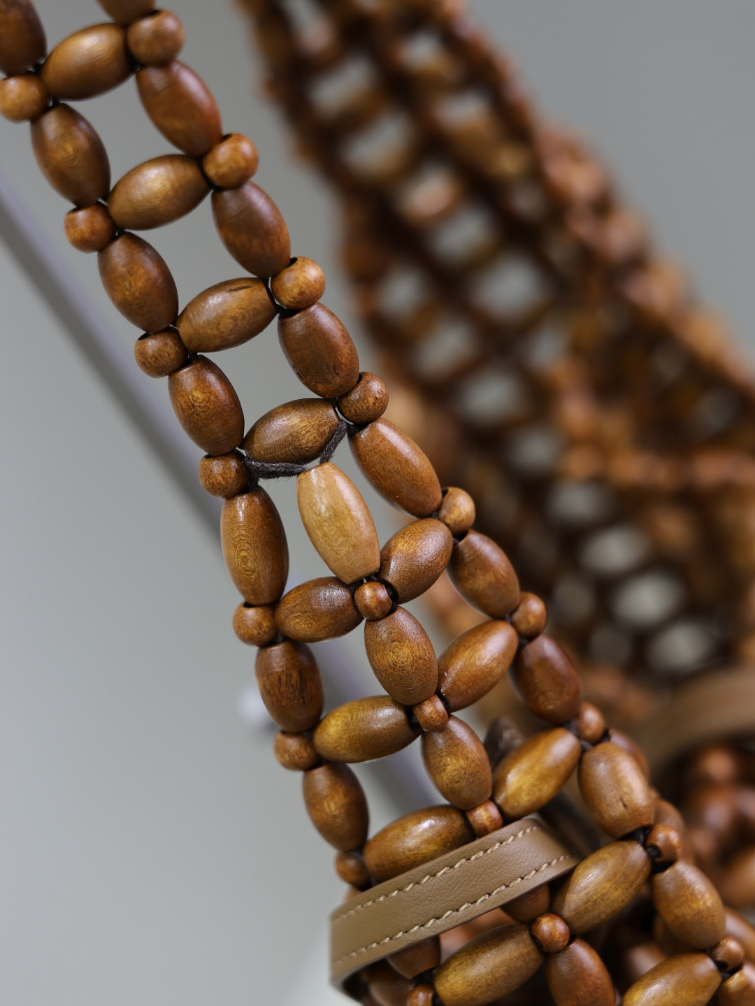 YSL LE 5 À 7 large in wood beads 30x35x10cm - Image 12