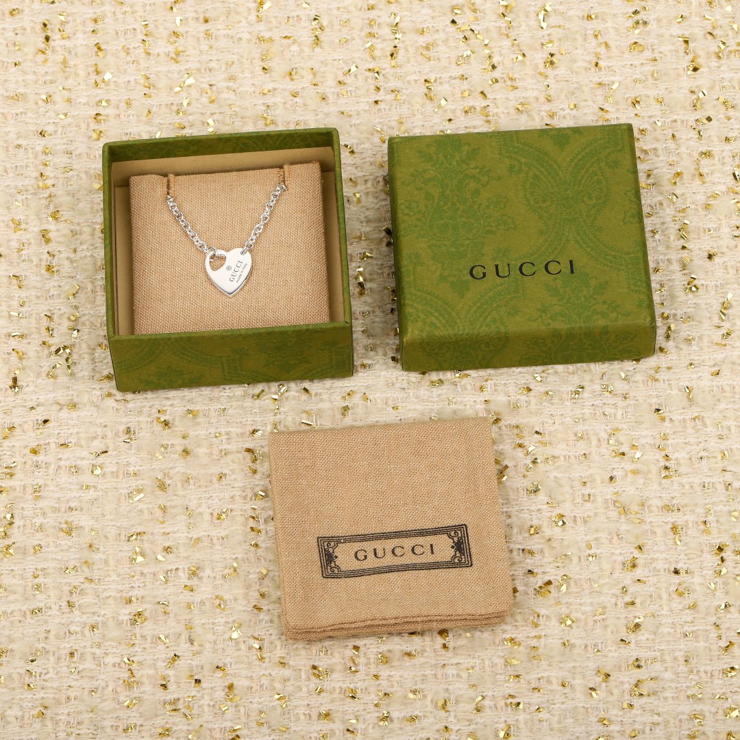 Gucci Trademark Pendant Necklace 925 silver